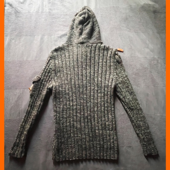 Beautiful grey Leif Nelson Hoody Sweater MEN size L - Picture 4 of 11